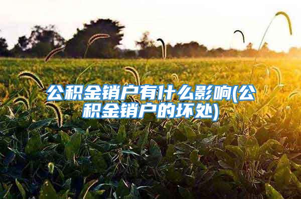 公積金銷戶有什么影響(公積金銷戶的壞處)