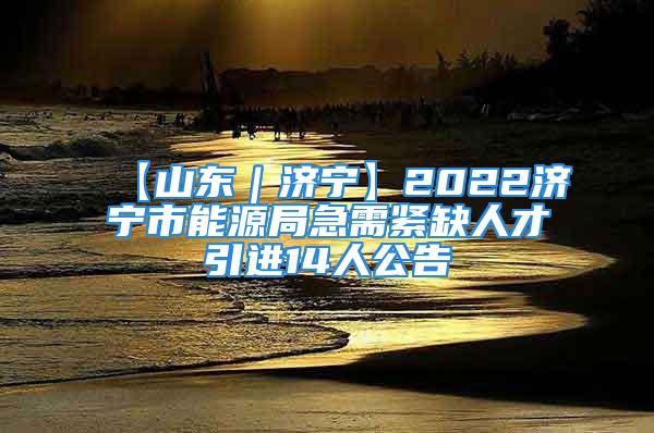 【山東｜濟(jì)寧】2022濟(jì)寧市能源局急需緊缺人才引進(jìn)14人公告