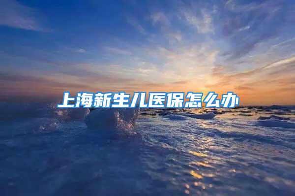 上海新生兒醫(yī)保怎么辦