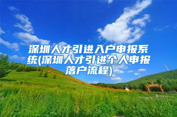 深圳人才引進(jìn)入戶申報(bào)系統(tǒng)(深圳人才引進(jìn)個(gè)人申報(bào)落戶流程)