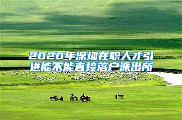 2020年深圳在職人才引進(jìn)能不能直接落戶派出所