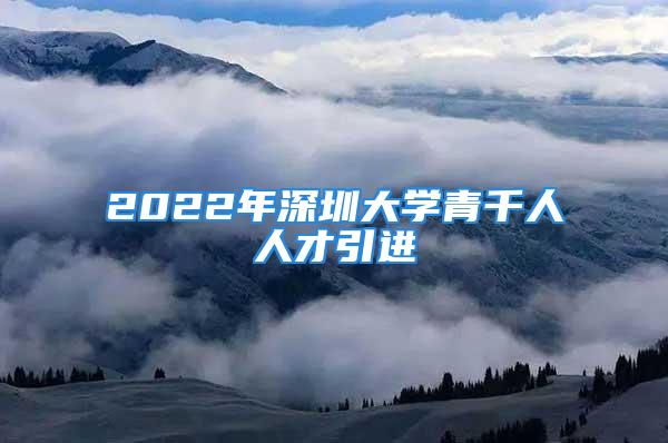 2022年深圳大學(xué)青千人人才引進(jìn)