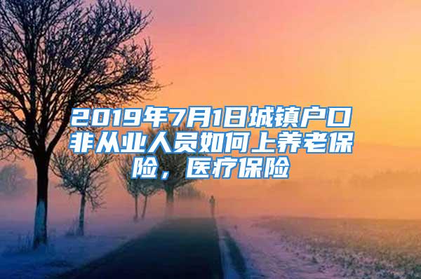 2019年7月1日城鎮(zhèn)戶口非從業(yè)人員如何上養(yǎng)老保險，醫(yī)療保險