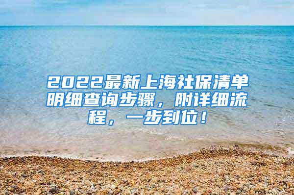 2022最新上海社保清單明細查詢步驟，附詳細流程，一步到位！