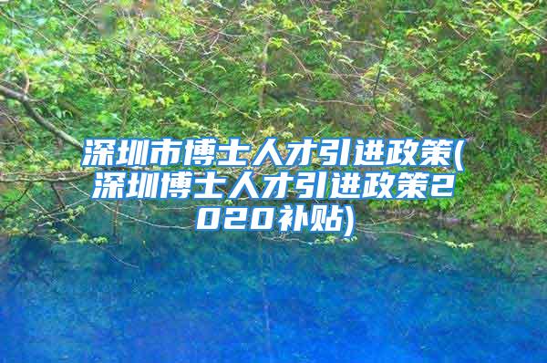 深圳市博士人才引進(jìn)政策(深圳博士人才引進(jìn)政策2020補(bǔ)貼)