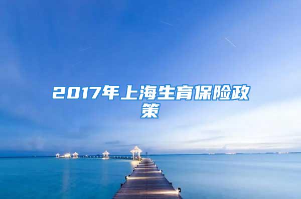 2017年上海生育保險(xiǎn)政策