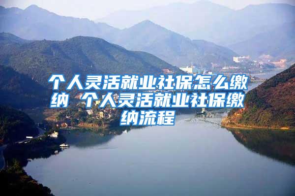 個(gè)人靈活就業(yè)社保怎么繳納 個(gè)人靈活就業(yè)社保繳納流程