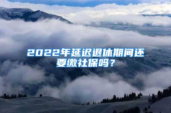 2022年延遲退休期間還要繳社保嗎？