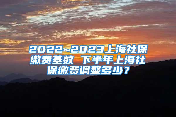 2022~2023上海社保繳費基數(shù) 下半年上海社保繳費調(diào)整多少？