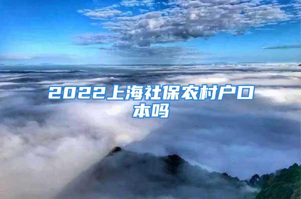 2022上海社保農(nóng)村戶口本嗎