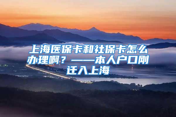 上海醫(yī)?？ê蜕绫？ㄔ趺崔k理啊？——本人戶口剛遷入上海