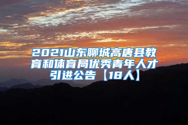 2021山東聊城高唐縣教育和體育局優(yōu)秀青年人才引進(jìn)公告【18人】