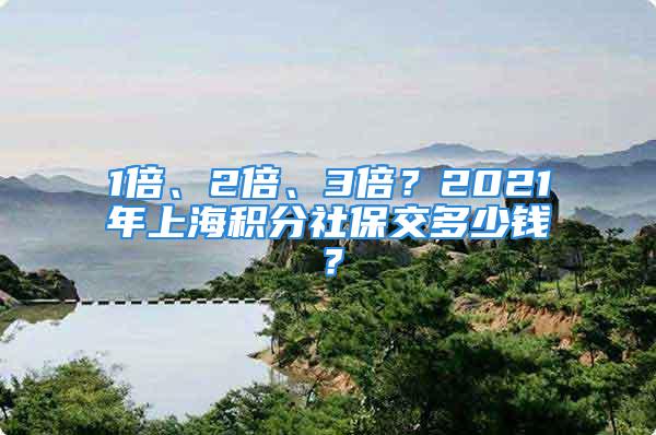 1倍、2倍、3倍？2021年上海積分社保交多少錢？