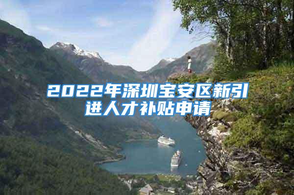 2022年深圳寶安區(qū)新引進人才補貼申請