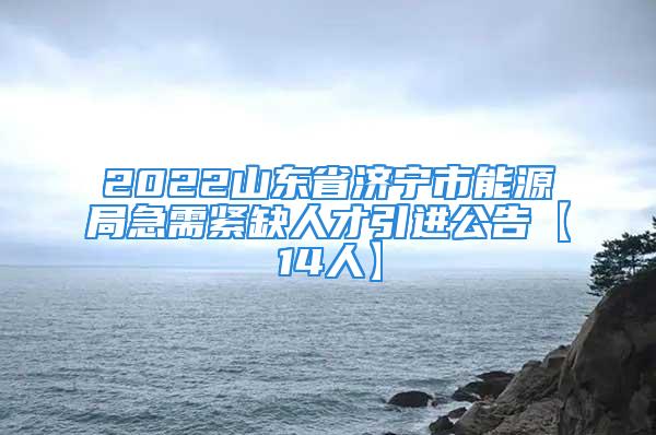 2022山東省濟寧市能源局急需緊缺人才引進公告【14人】