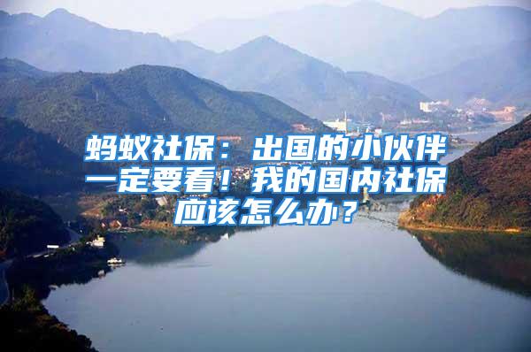 螞蟻社保：出國的小伙伴一定要看！我的國內(nèi)社保應(yīng)該怎么辦？