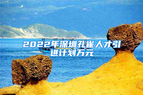 2022年深圳孔雀人才引進計劃萬元