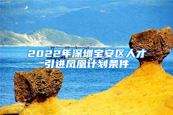 2022年深圳寶安區(qū)人才引進鳳凰計劃條件