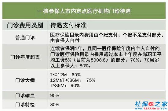 一檔參保人市內(nèi)定點(diǎn)醫(yī)療機(jī)構(gòu)門診待遇