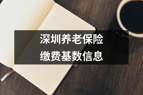 深圳養(yǎng)老保險繳費基數(shù)信息