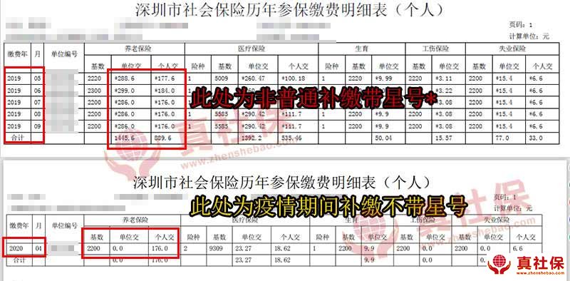 疫情社保補(bǔ)繳不帶星號