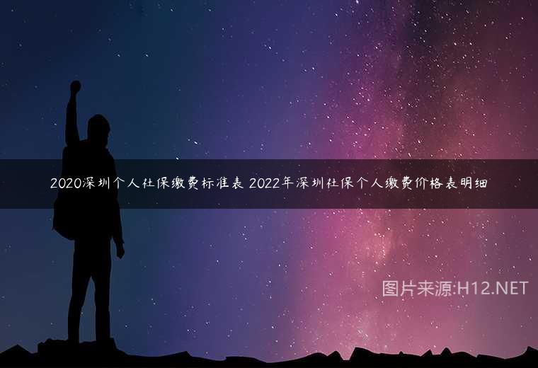 2020深圳個人社保繳費標(biāo)準(zhǔn)表 2022年深圳社保個人繳費價格表明細(xì)