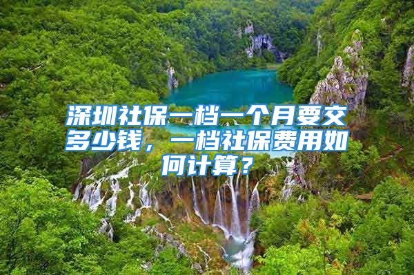 深圳社保一檔一個月要交多少錢，一檔社保費用如何計算？