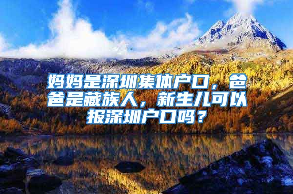 媽媽是深圳集體戶口，爸爸是藏族人，新生兒可以報(bào)深圳戶口嗎？