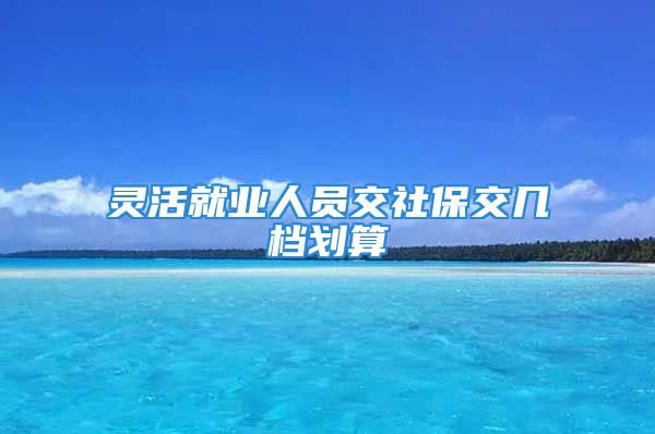 靈活就業(yè)人員交社保交幾檔劃算