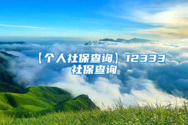 【個(gè)人社保查詢】12333社保查詢