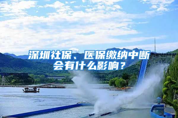 深圳社保、醫(yī)保繳納中斷會(huì)有什么影響？