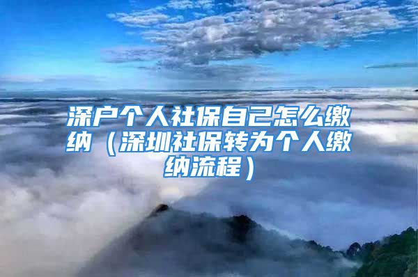 深戶個人社保自己怎么繳納（深圳社保轉為個人繳納流程）