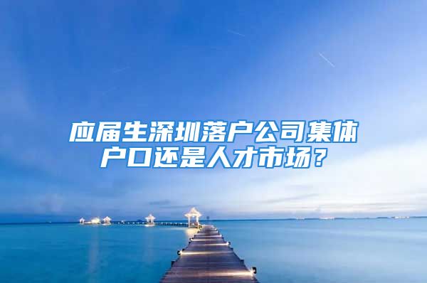 應屆生深圳落戶公司集體戶口還是人才市場？