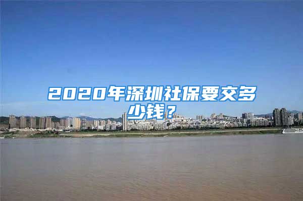 2020年深圳社保要交多少錢？