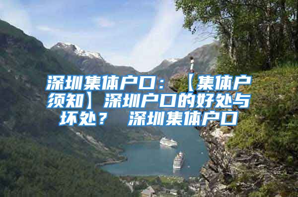 深圳集體戶口：【集體戶須知】深圳戶口的好處與壞處？ 深圳集體戶口