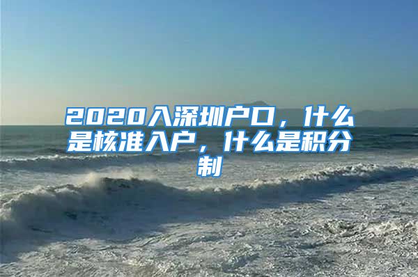 2020入深圳戶口，什么是核準(zhǔn)入戶，什么是積分制