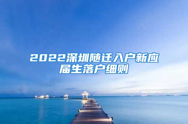 2022深圳隨遷入戶新應(yīng)屆生落戶細則