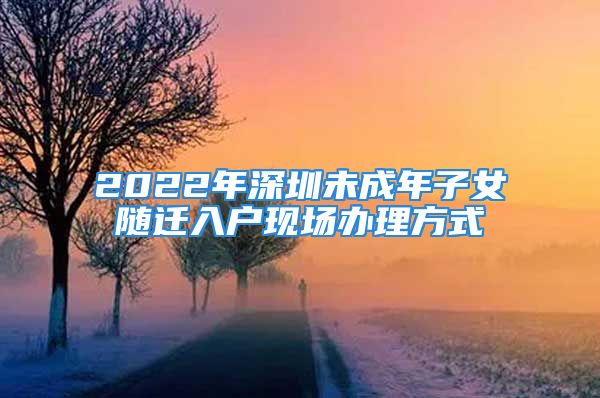 2022年深圳未成年子女隨遷入戶現(xiàn)場辦理方式