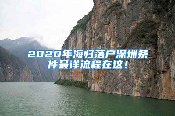 2020年海歸落戶深圳條件最詳流程在這！