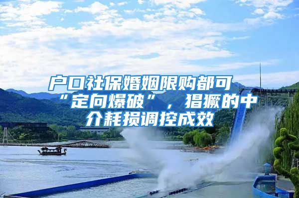 戶口社?；橐鱿拶彾伎伞岸ㄏ虮啤?，猖獗的中介耗損調(diào)控成效