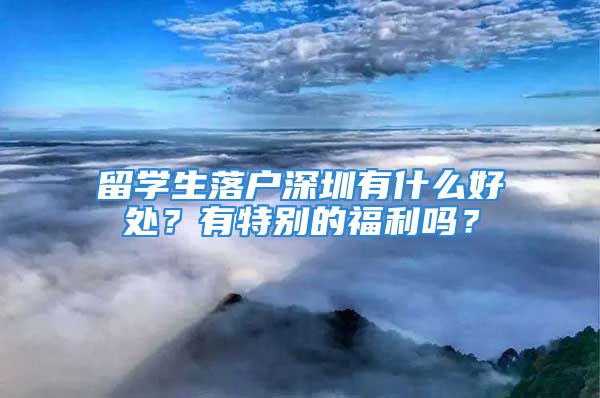 留學生落戶深圳有什么好處？有特別的福利嗎？