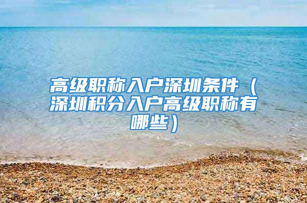 高級(jí)職稱入戶深圳條件（深圳積分入戶高級(jí)職稱有哪些）