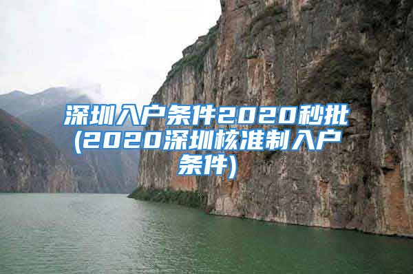 深圳入戶條件2020秒批(2020深圳核準(zhǔn)制入戶條件)