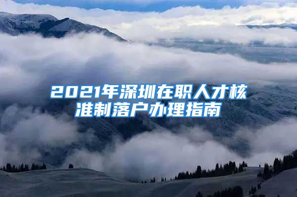 2021年深圳在職人才核準(zhǔn)制落戶辦理指南