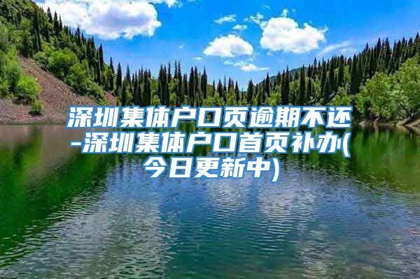 深圳集體戶口頁(yè)逾期不還-深圳集體戶口首頁(yè)補(bǔ)辦(今日更新中)