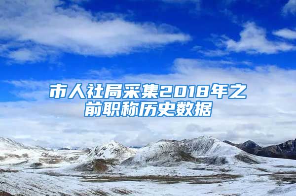 市人社局采集2018年之前職稱歷史數(shù)據(jù)