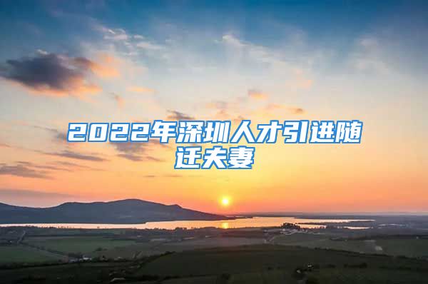 2022年深圳人才引進隨遷夫妻