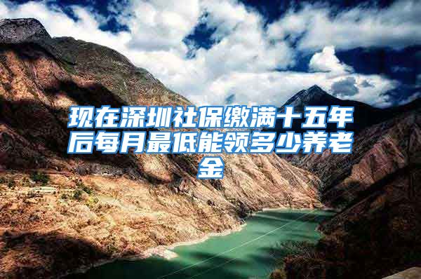 現(xiàn)在深圳社保繳滿十五年后每月最低能領(lǐng)多少養(yǎng)老金