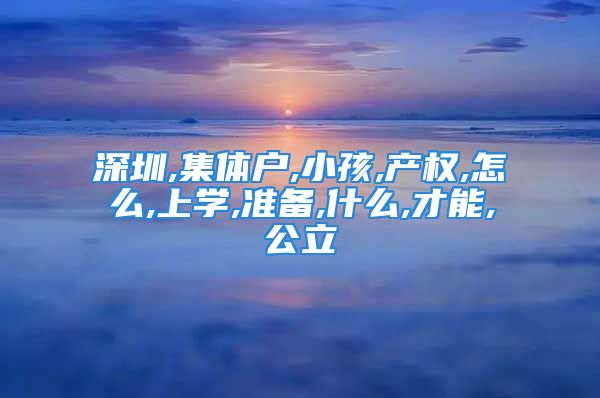 深圳,集體戶,小孩,產(chǎn)權(quán),怎么,上學(xué),準(zhǔn)備,什么,才能,公立