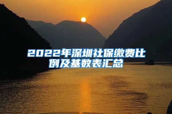 2022年深圳社保繳費比例及基數(shù)表匯總